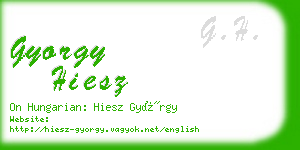 gyorgy hiesz business card